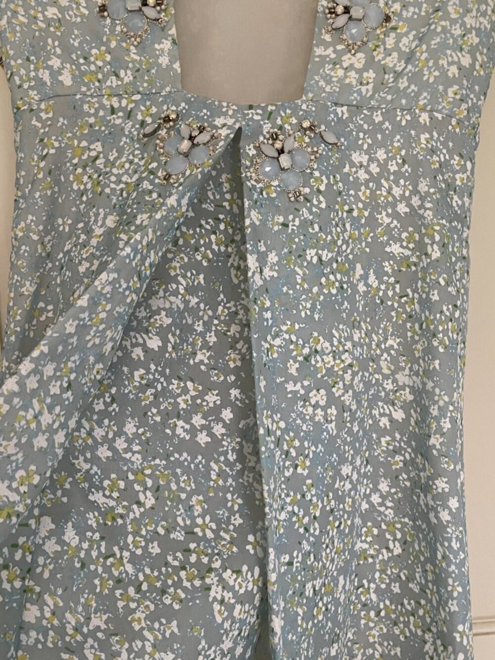 Tory Burch Beaded Dress Size 4 Side Zip, fully lined. Open back - Picture 9 of 11
